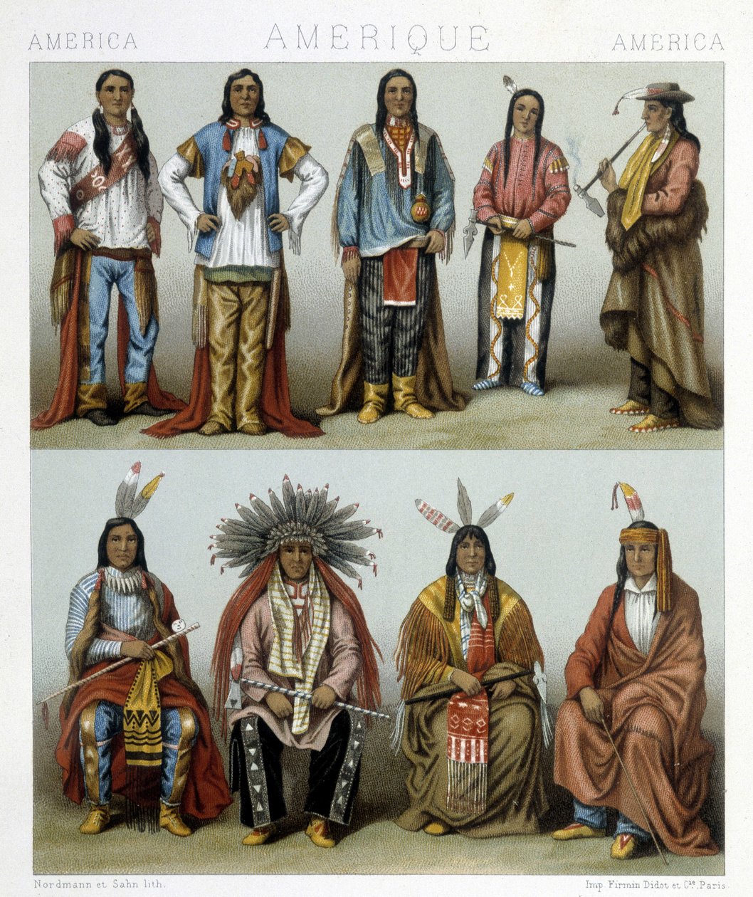 Illustration in “Le costume historique” by Racinet alkotó: Albert Charles August Racinet