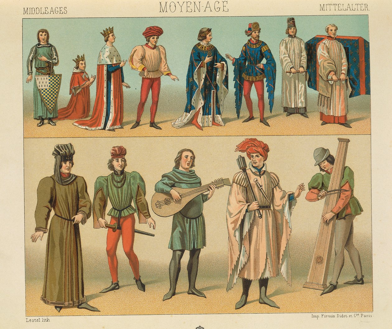 "Le Costume Historique" (A teljes jelmeztörténet), Auguste Racinet, IV. kötet alkotó: Albert Charles August Racinet