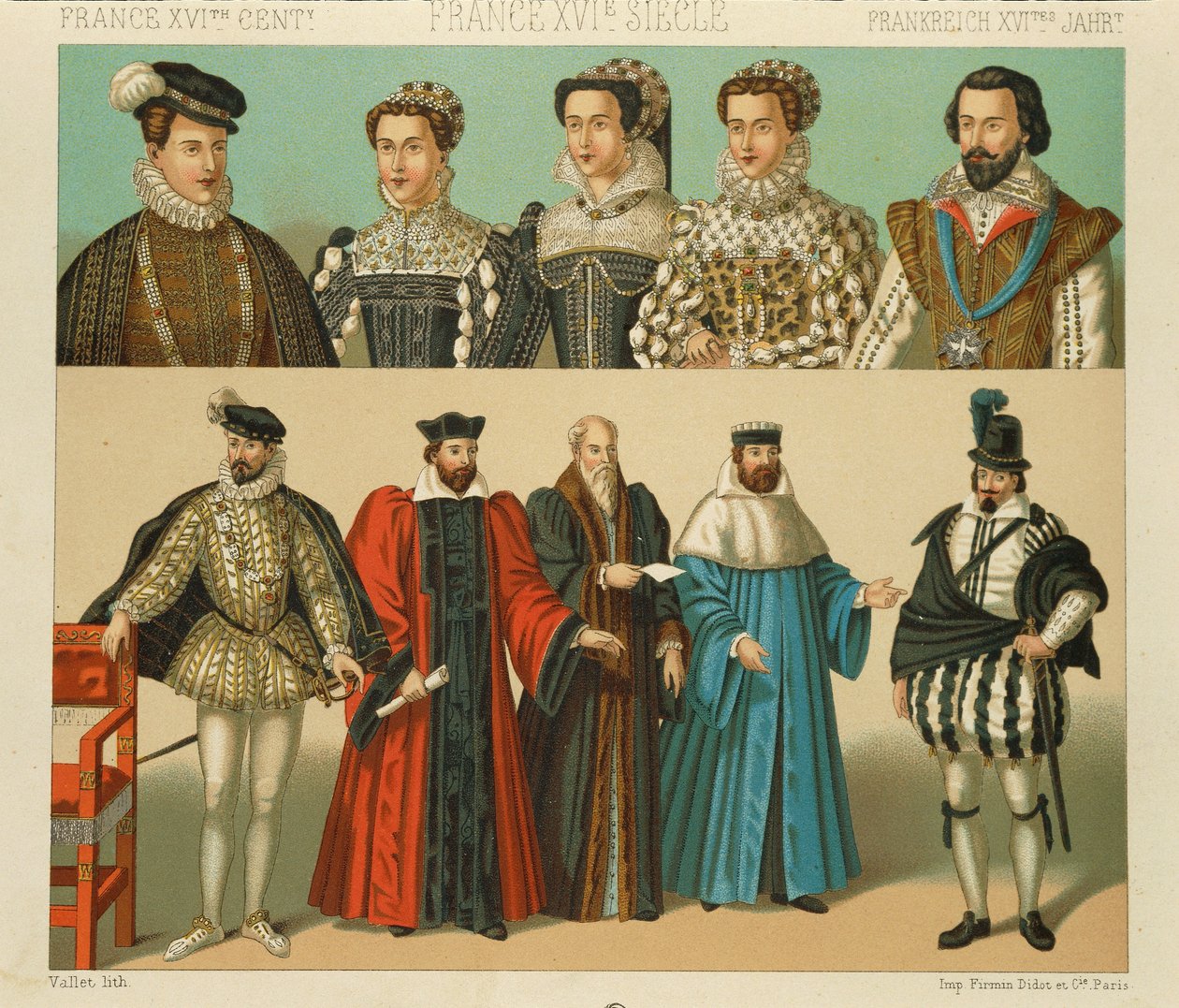 "Le Costume Historique" (A teljes jelmeztörténet), Auguste Racinet, IV. kötet alkotó: Albert Charles August Racinet