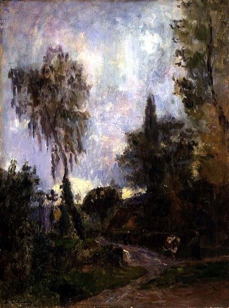 Egy út Hondouville-ben (olaj, vászon) alkotó: Albert Charles Lebourg