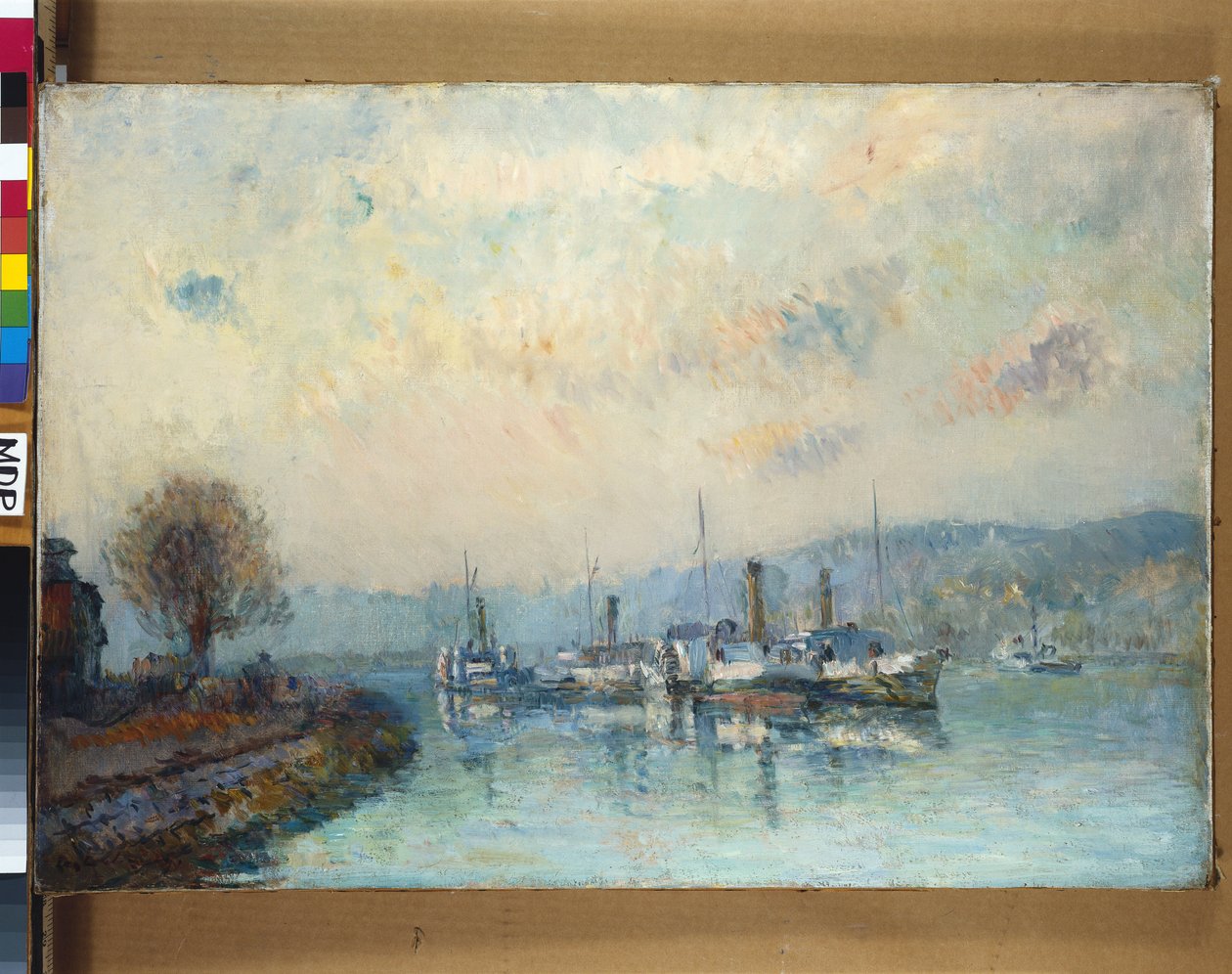 A csónakházból, Rouen külvárosából alkotó: Albert Charles Lebourg
