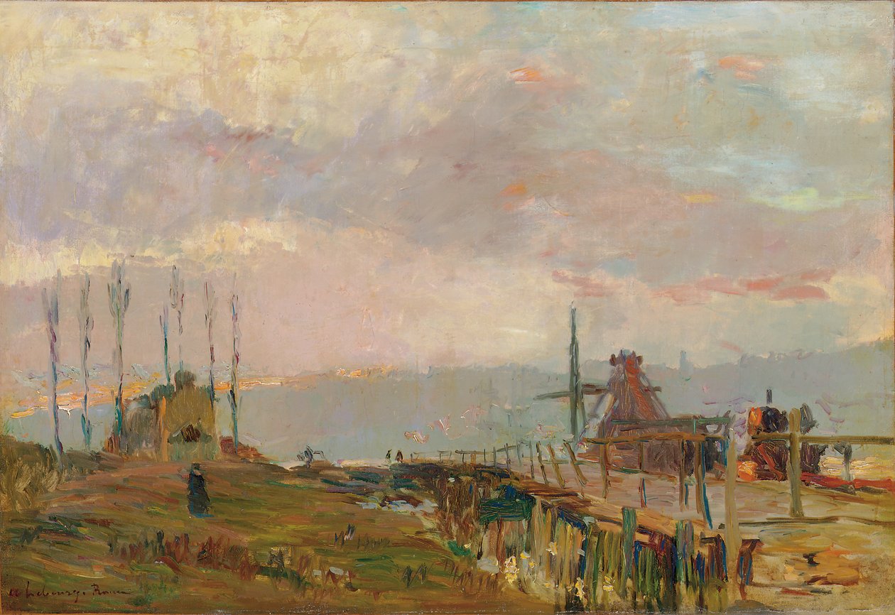 A rusztikus híd Rouen közelében alkotó: Albert Charles Lebourg