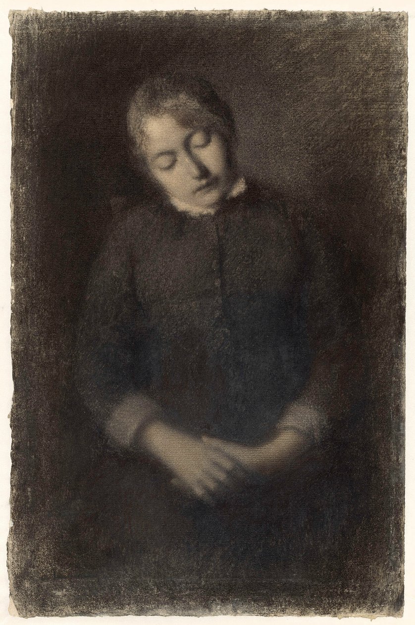 A művész feleségének portréja alszik (Marie Guilloux) alkotó: Albert Charles Lebourg