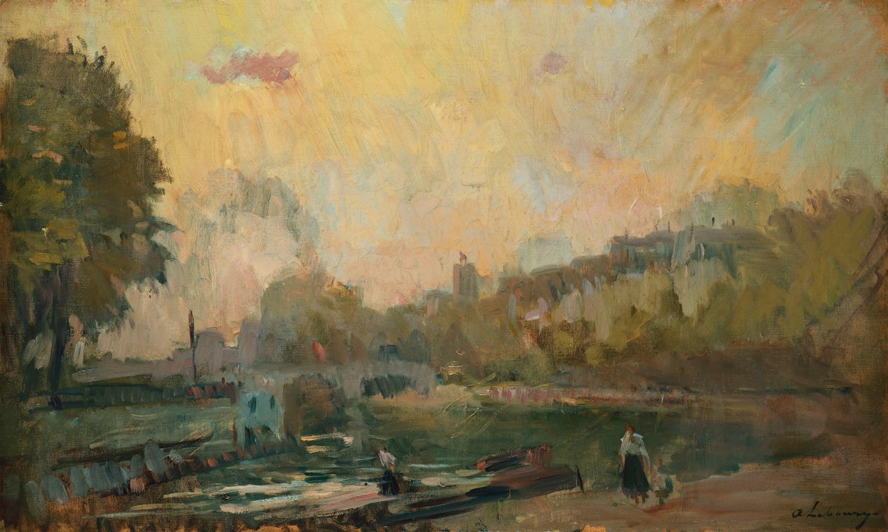 A Szajna partja, St. Cloud alkotó: Albert Charles Lebourg