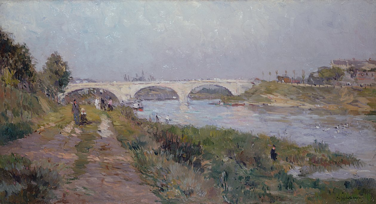A marne-i híd Charentonban alkotó: Albert Charles Lebourg