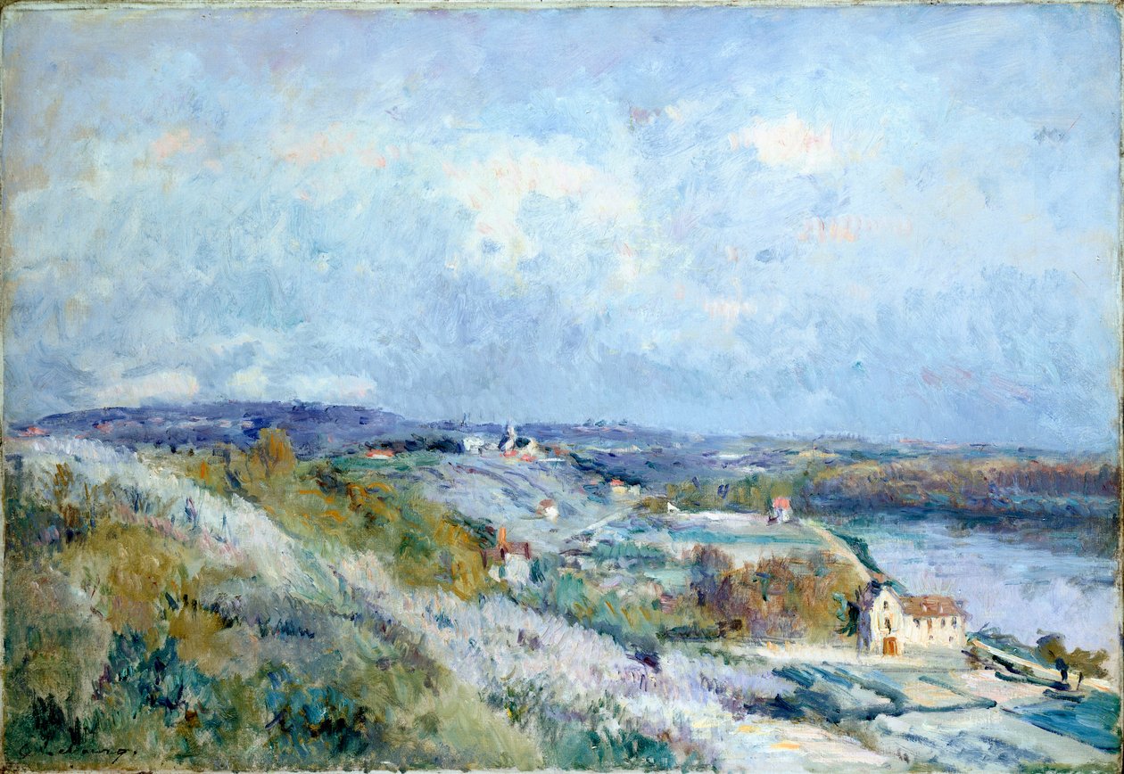 Herblay mezői tavasszal alkotó: Albert Charles Lebourg