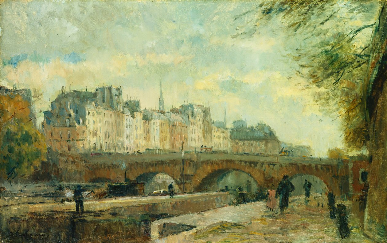 A város új hídja; A város Pont Neufja, alkotó: Albert Charles Lebourg