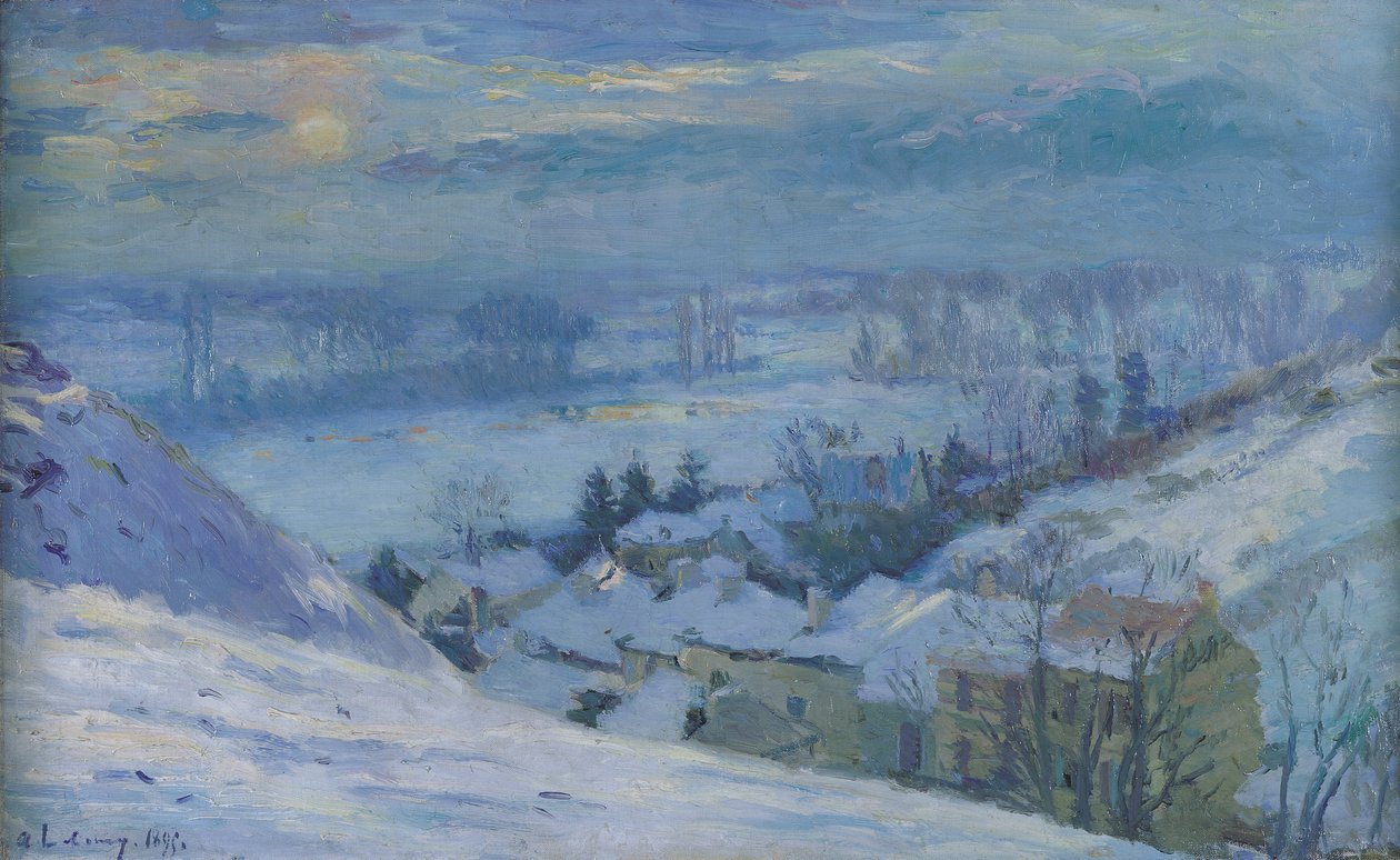 Herblay falu hó alatt, 1895 alkotó: Albert Charles Lebourg