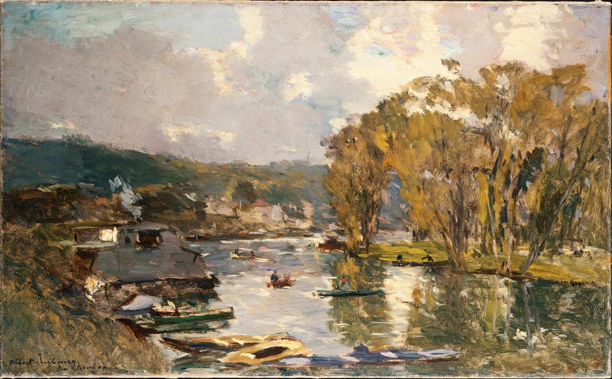 A Szajna kis ága Bas-Meudonnál egy őszi estén, 1893 alkotó: Albert Charles Lebourg