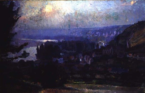 Vetheuil kilátása alkotó: Albert Charles Lebourg