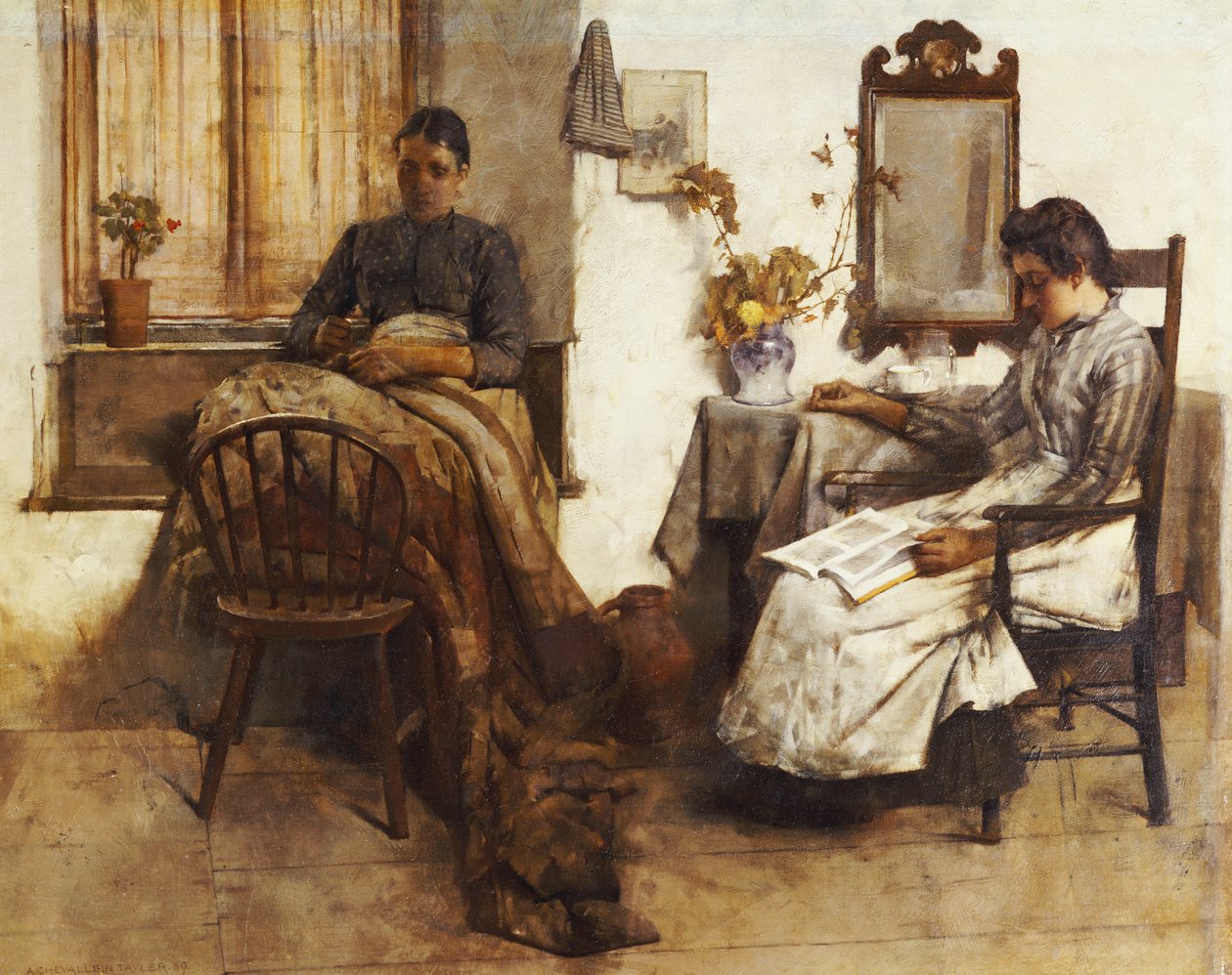 Csendes pillanatok, 1889 alkotó: Albert Chevallier Tayler