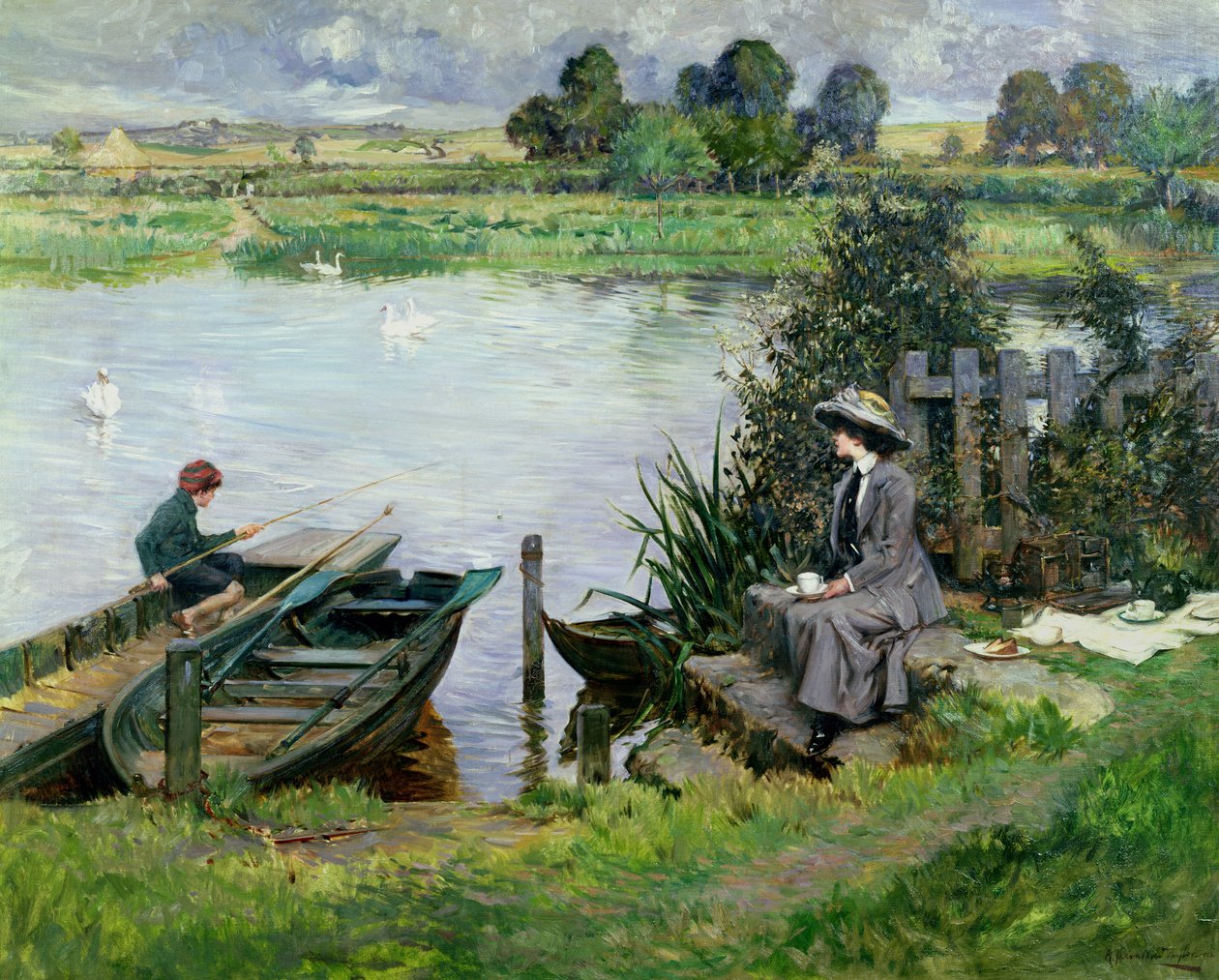 A Temze, Benson, 1912 alkotó: Albert Chevallier Tayler