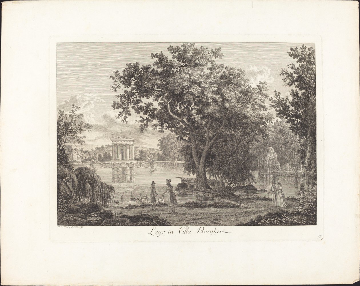 Lago a villában Borghese alkotó: Albert Christoph Dies