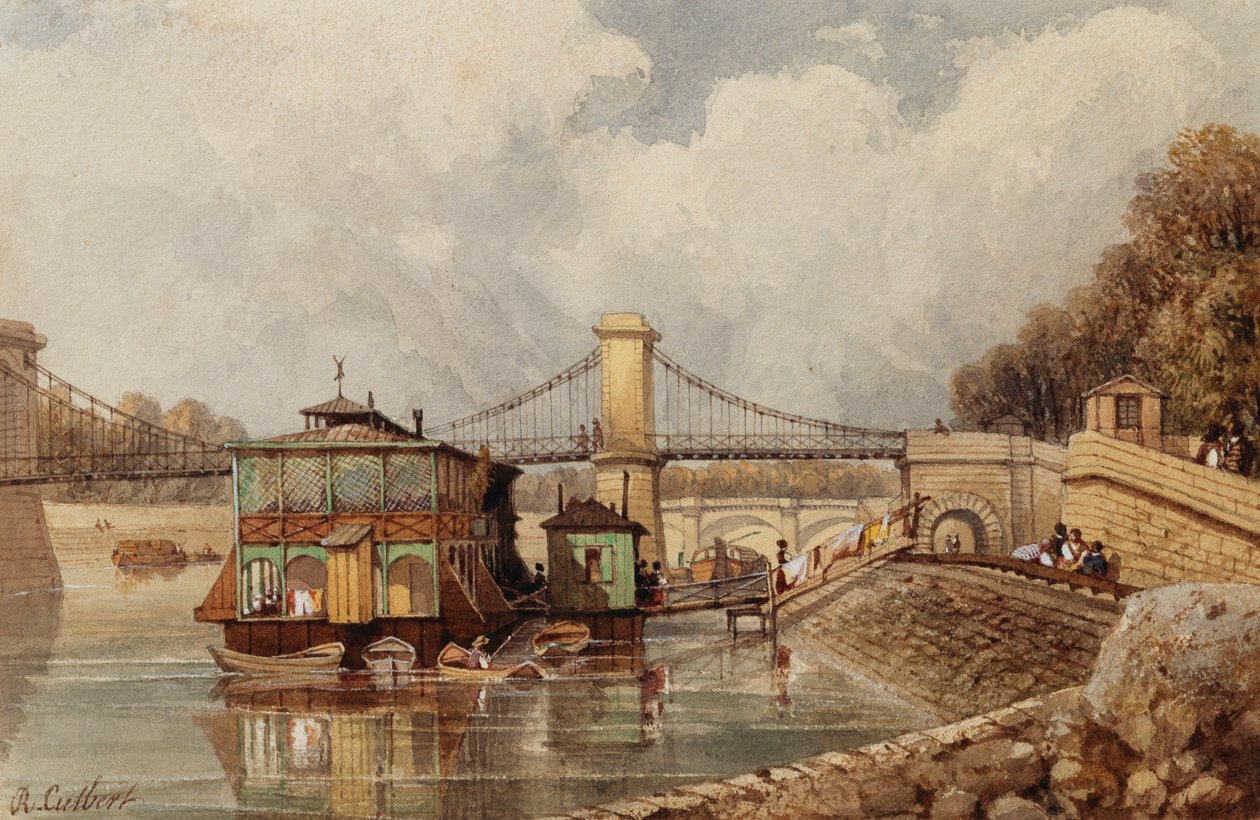 Bateau-Lavoirban, a régi Pont des Invalides közelében alkotó: Albert Cutbert