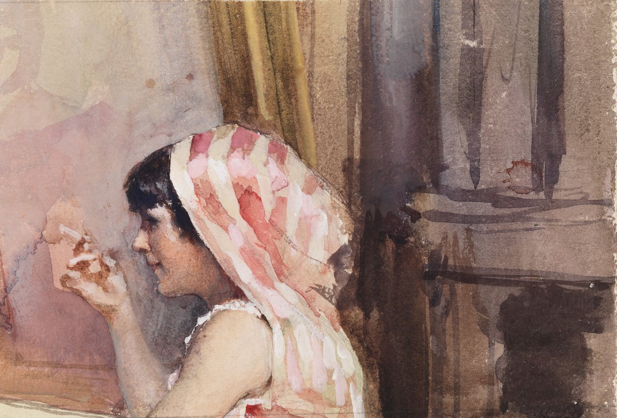 Dohányzó lány, tanulmány Spanyolországból alkotó: Albert Edelfelt