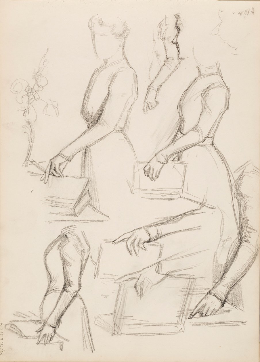 Camille Vallery-Radot, vázlat portréhoz alkotó: Albert Edelfelt
