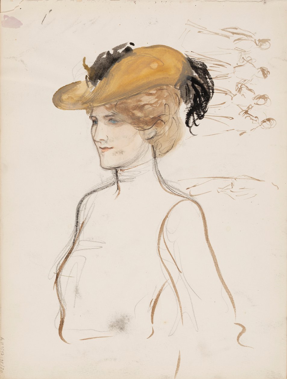 Nő kalapban alkotó: Albert Edelfelt