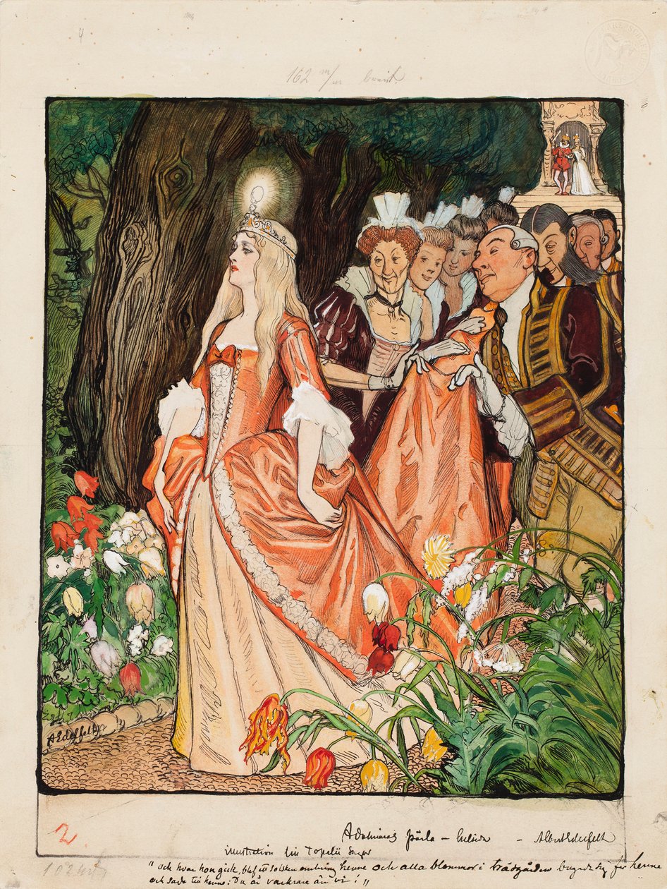 Adalmina gyöngyének illusztrációja alkotó: Albert Edelfelt