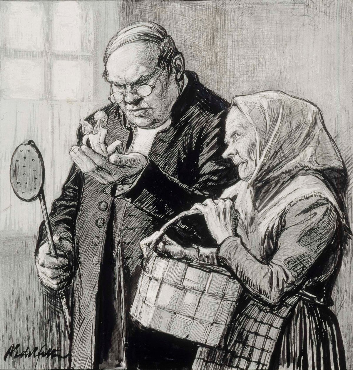 A kis zseni illusztrációja alkotó: Albert Edelfelt
