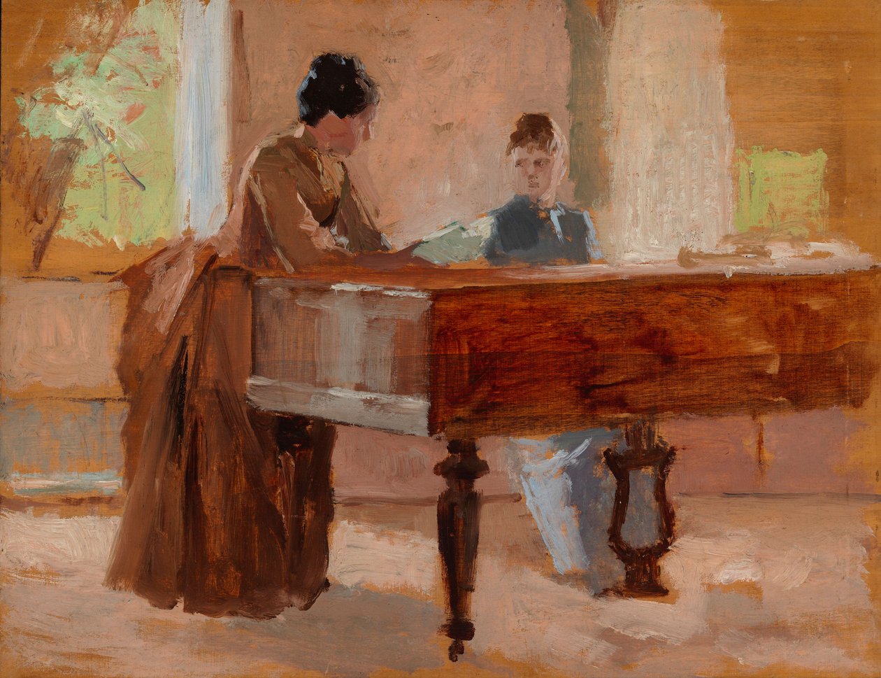 A Haikko szalonjában, az „Egy régi dallam” című festmény vázlata alkotó: Albert Edelfelt