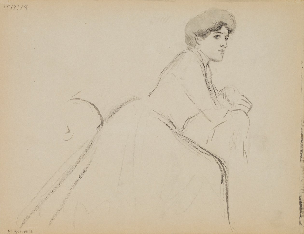 Ülő nő, profil alkotó: Albert Edelfelt