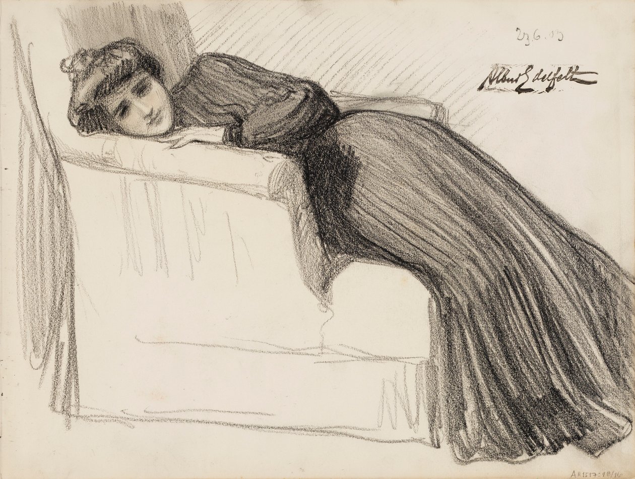 Pihenő nő alkotó: Albert Edelfelt