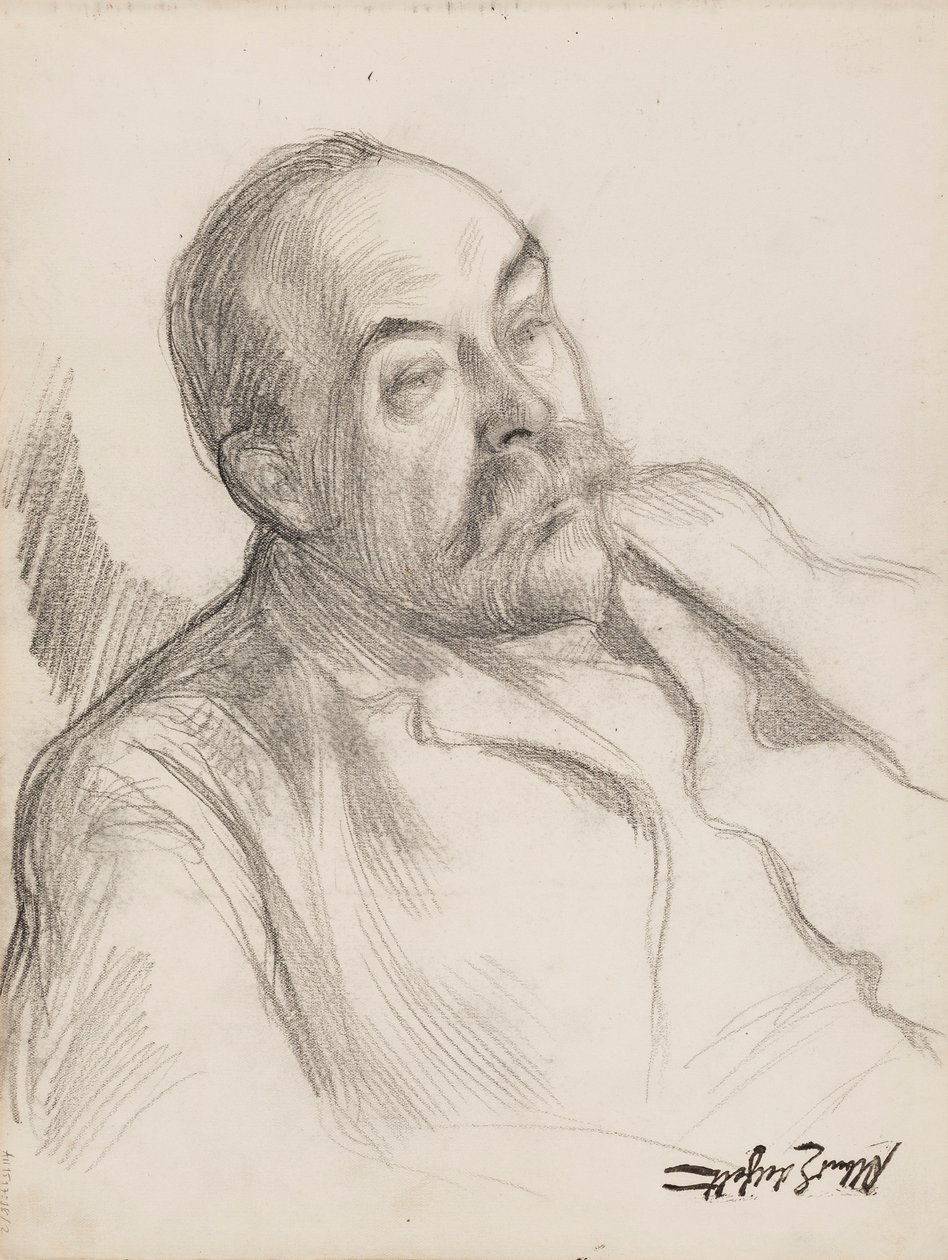 Férfi portré vázlat alkotó: Albert Edelfelt