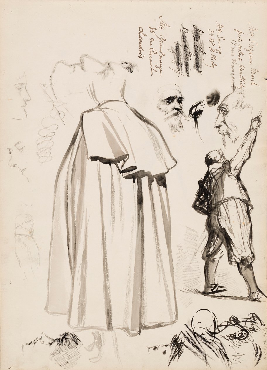 Férfi alakok, arcok alkotó: Albert Edelfelt