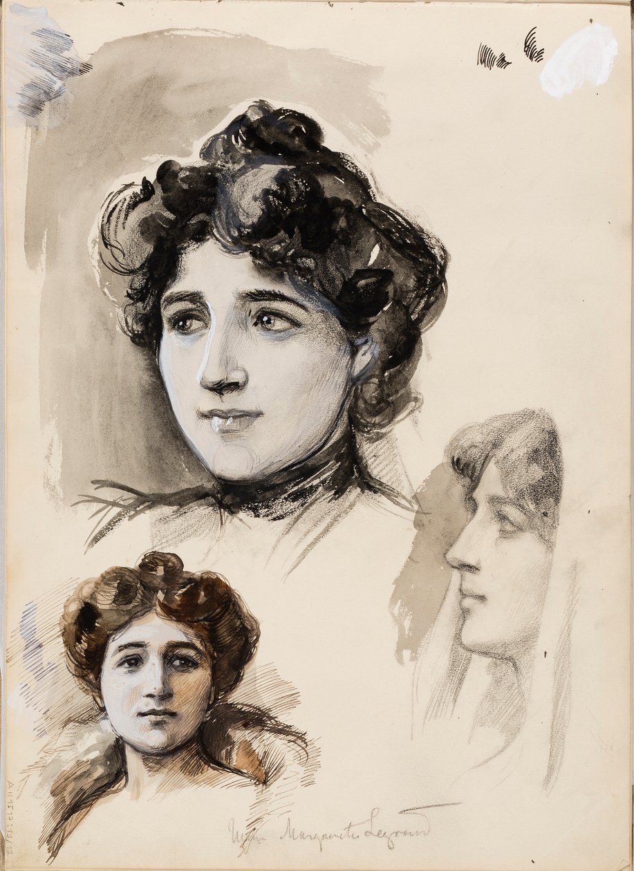Mme Marguerite Legrand, vázlatok alkotó: Albert Edelfelt