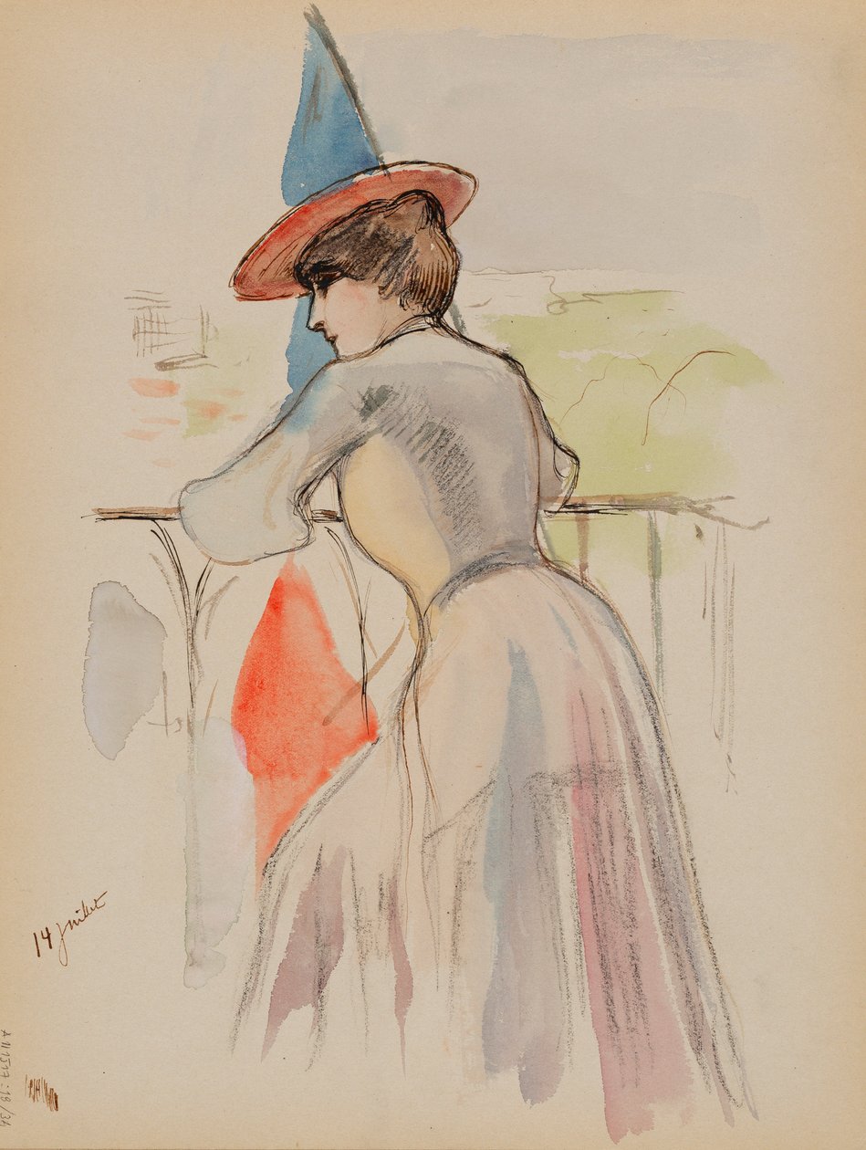 Nő az erkélyen alkotó: Albert Edelfelt