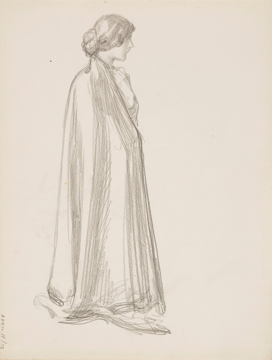 Nő köpenyben alkotó: Albert Edelfelt