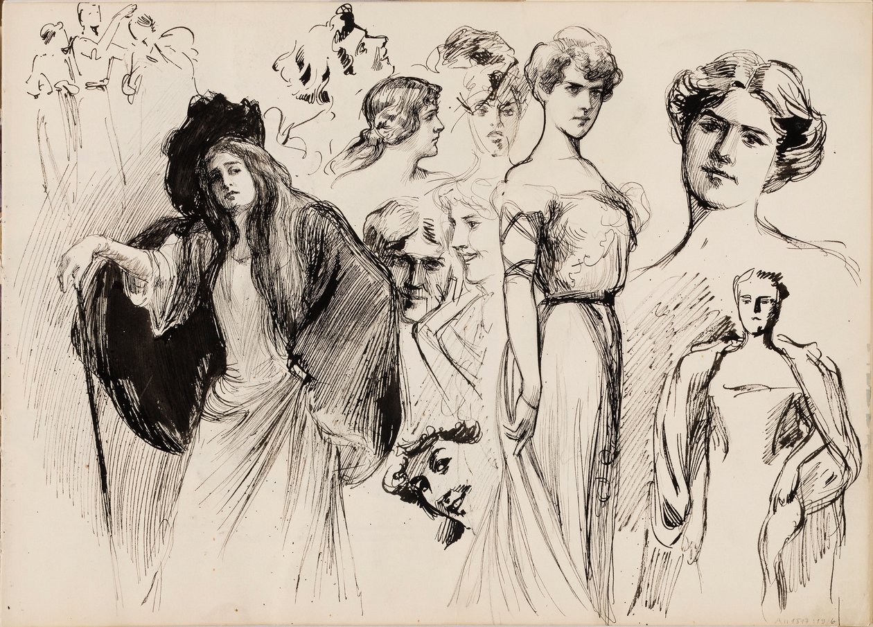 Női számok alkotó: Albert Edelfelt