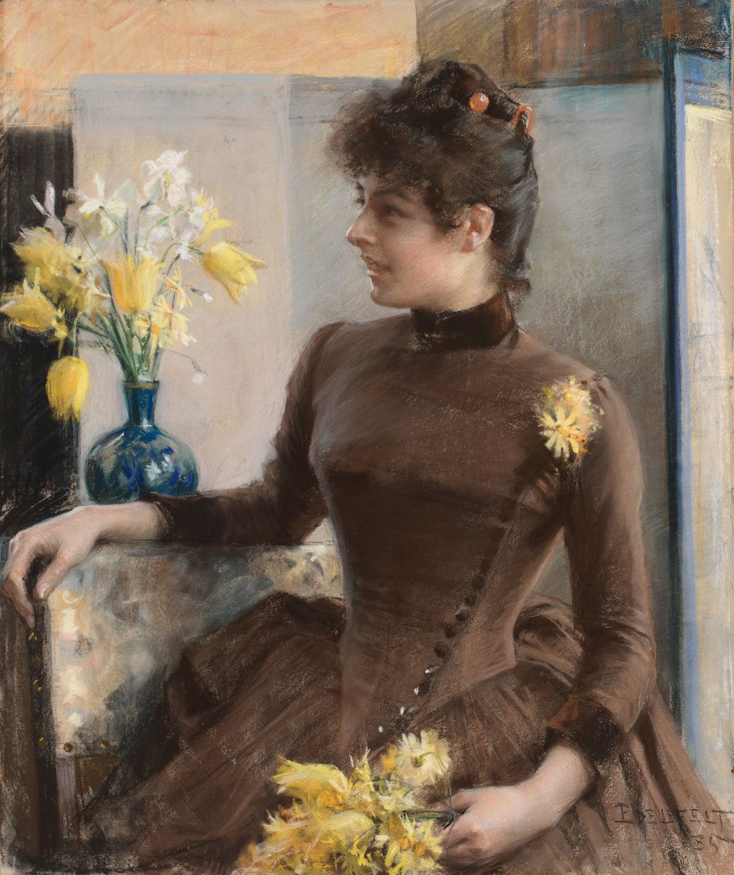 Párizsi nő alkotó: Albert Edelfelt