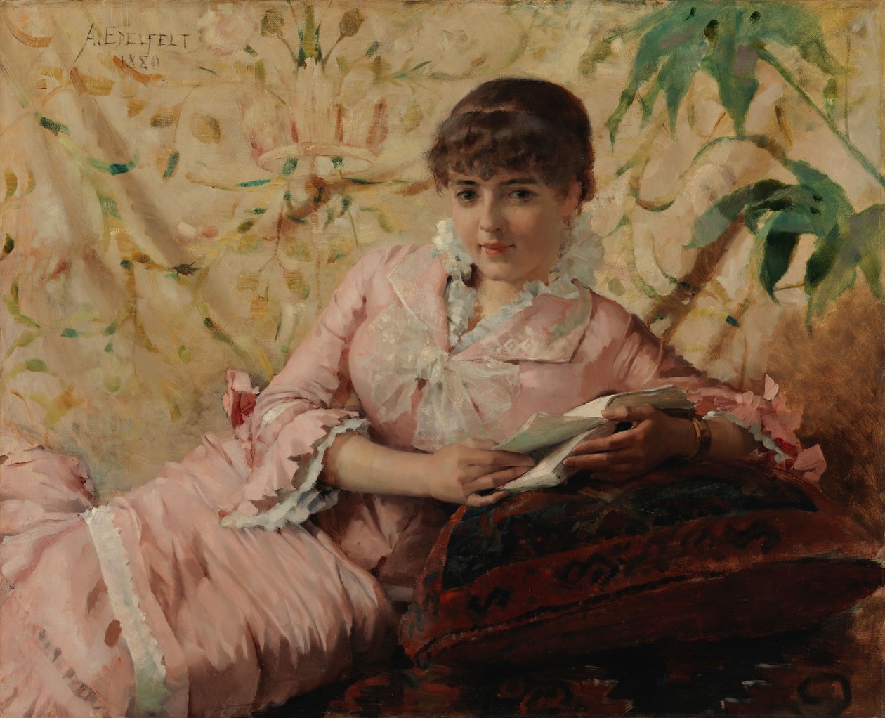Olvasó párizsi nő alkotó: Albert Edelfelt