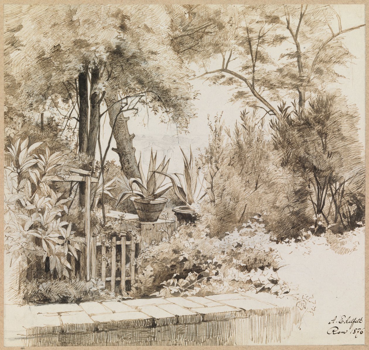 Park Rómában alkotó: Albert Edelfelt