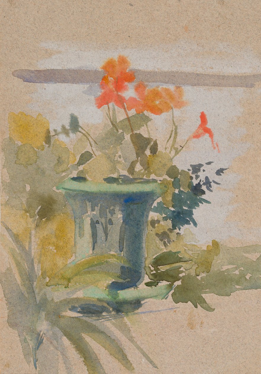 Muskátlik a teraszon alkotó: Albert Edelfelt