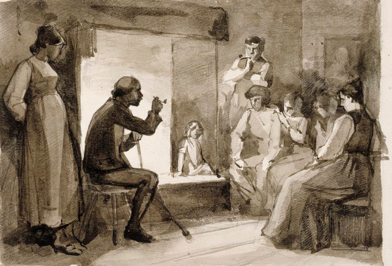 Pistol meséi, Kompozíciós tanulmány II. Illusztrációk J. L. Runeberg „Julqvällen” (Karácsonyeste) című művéhez alkotó: Albert Edelfelt