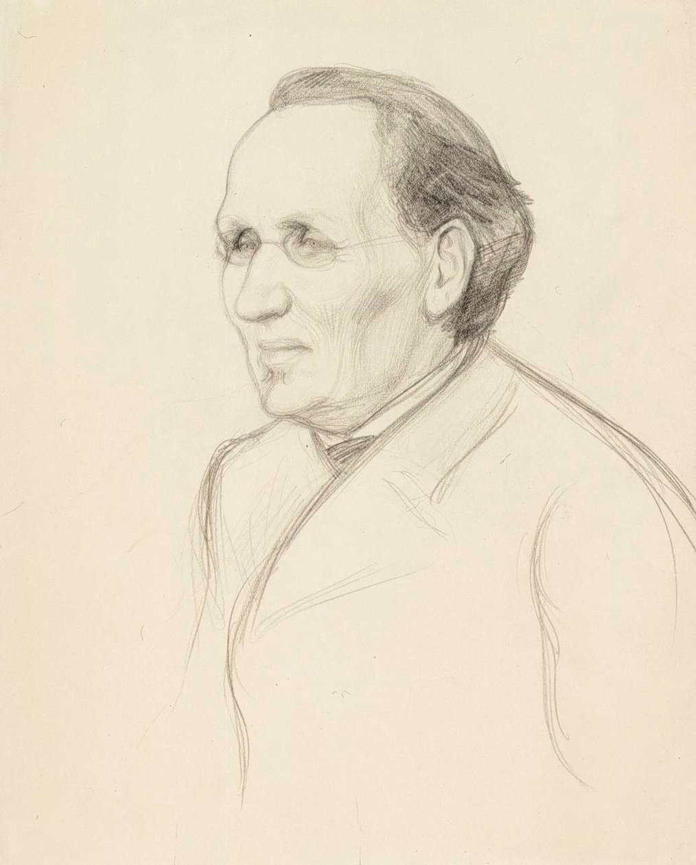 Strömborg professzor portrévázlata, mellszobor alkotó: Albert Edelfelt