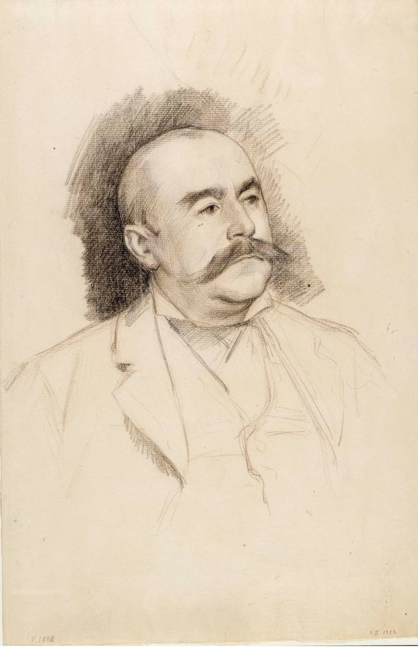 A. Portalis báró portréja, vázlat alkotó: Albert Edelfelt