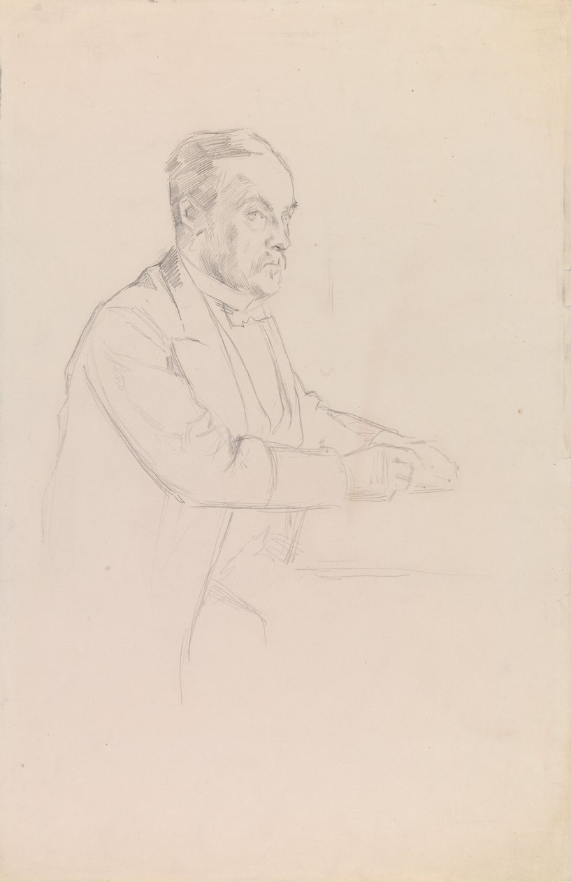 Louis Pasteur portréja, vázlat alkotó: Albert Edelfelt