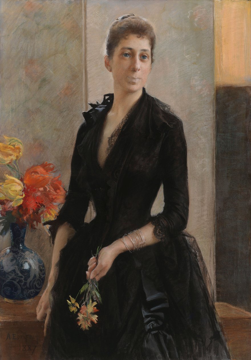Mme Weissgerber de Stragewicz, később Mme R. Berenger portréja alkotó: Albert Edelfelt