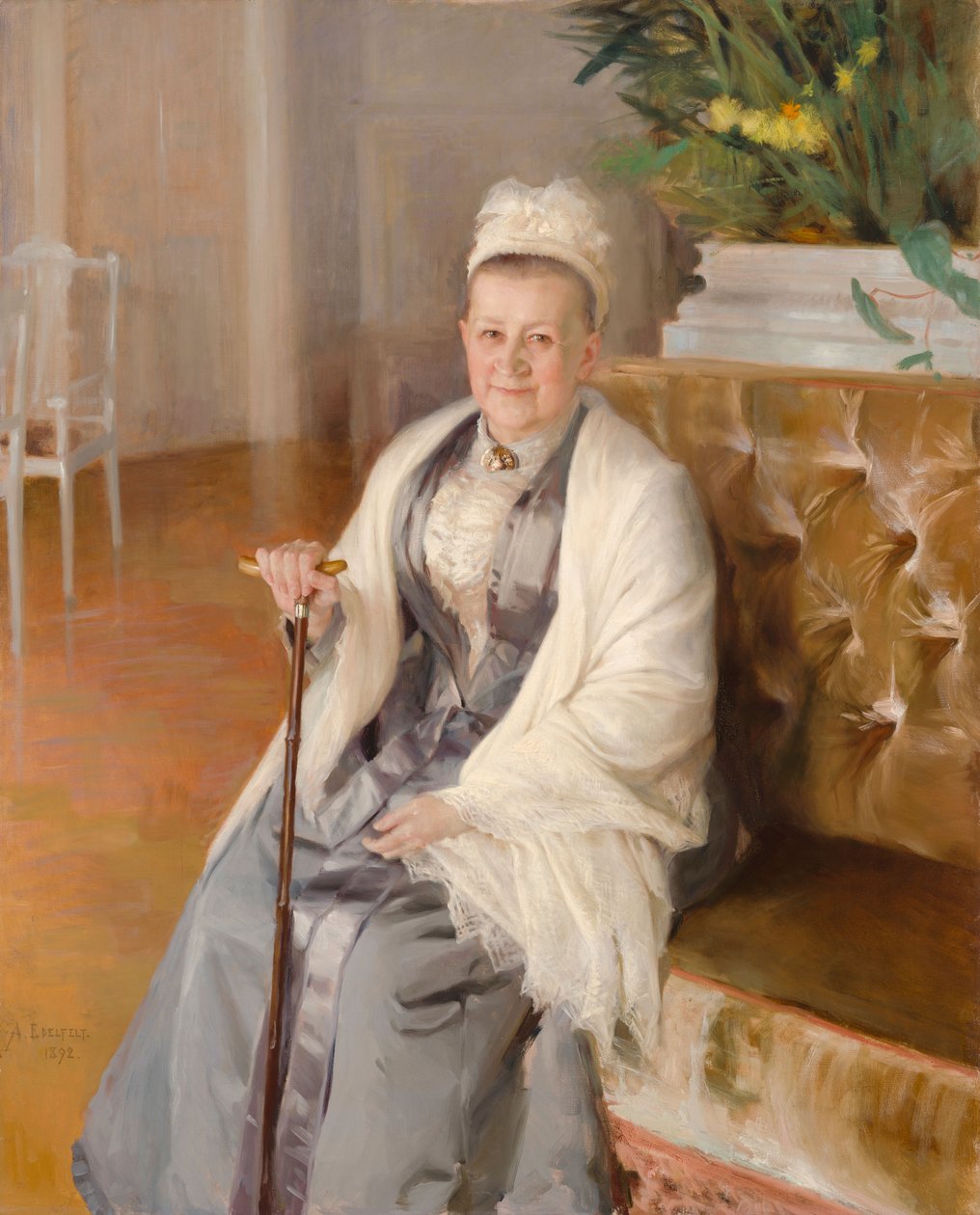 Anna Sinebrychoff asszony portréja alkotó: Albert Edelfelt