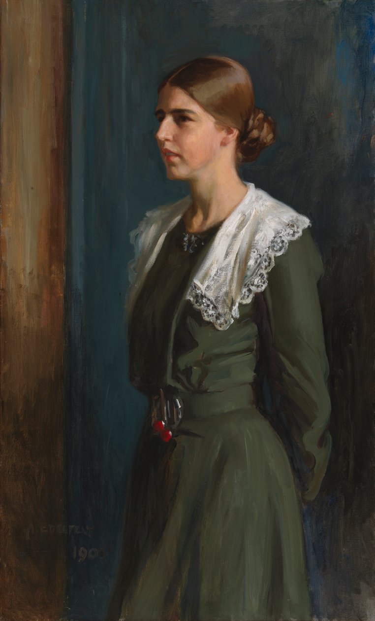Michaela Pooley asszony (született Krohn) portréja alkotó: Albert Edelfelt