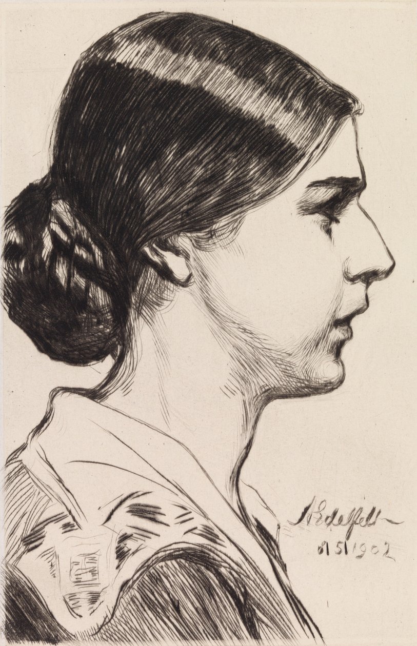 Michaela Pooley asszony (született Krohn) portréja alkotó: Albert Edelfelt