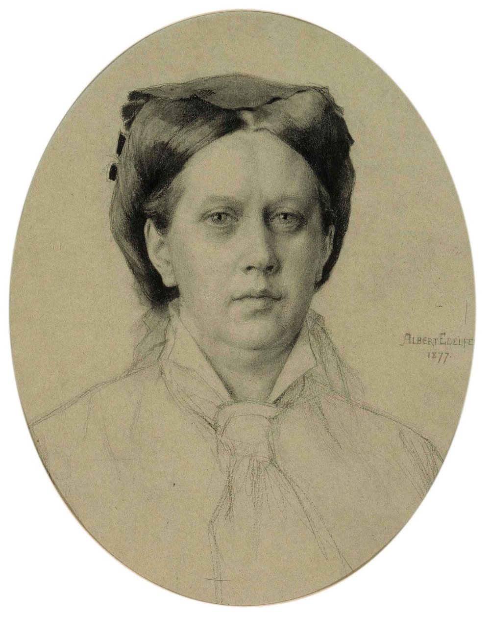 A művész édesanyjának portréja alkotó: Albert Edelfelt