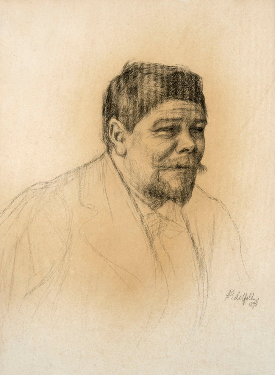 Robert Stigell szobrász portréja alkotó: Albert Edelfelt