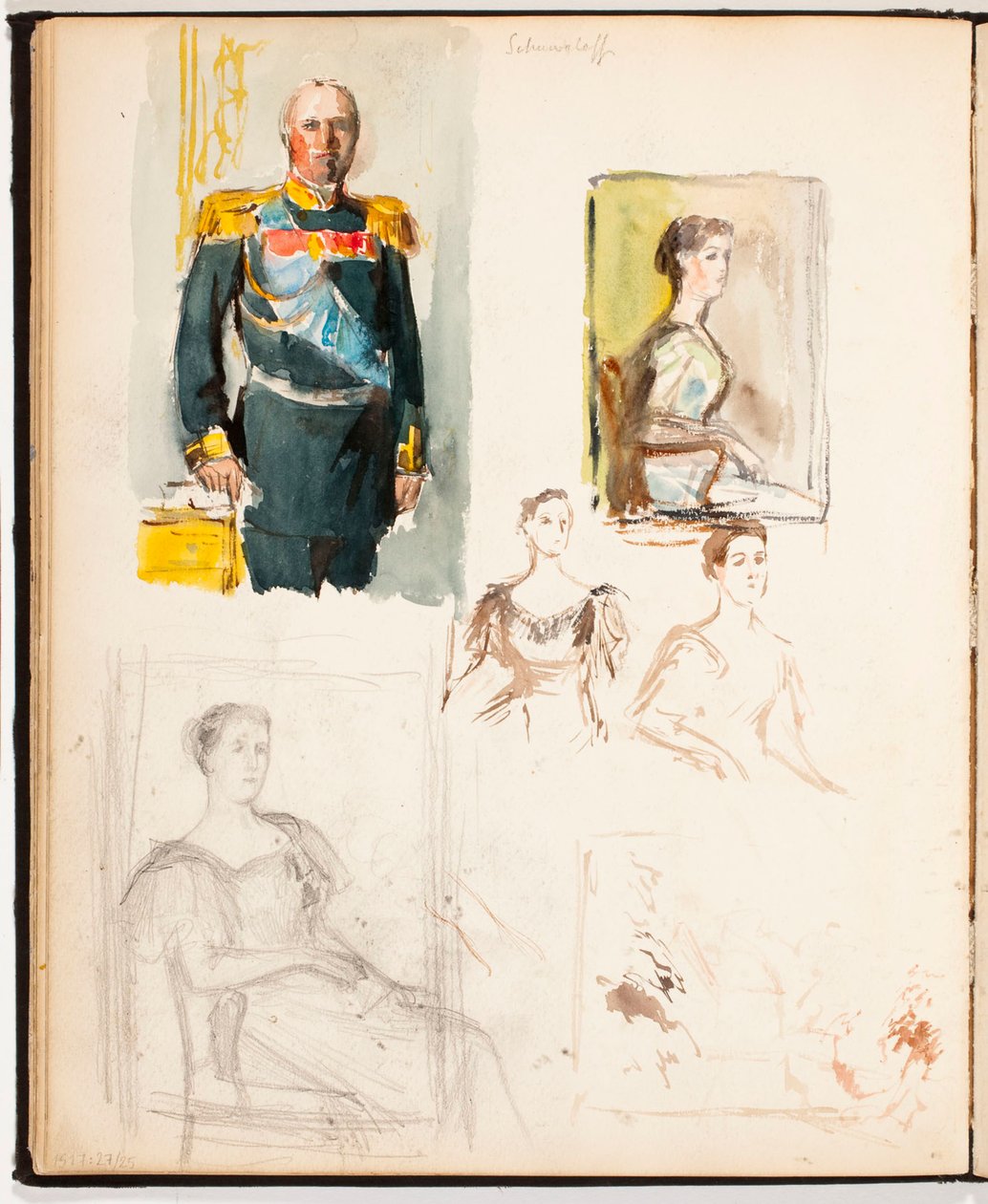 Portrévázlatok alkotó: Albert Edelfelt