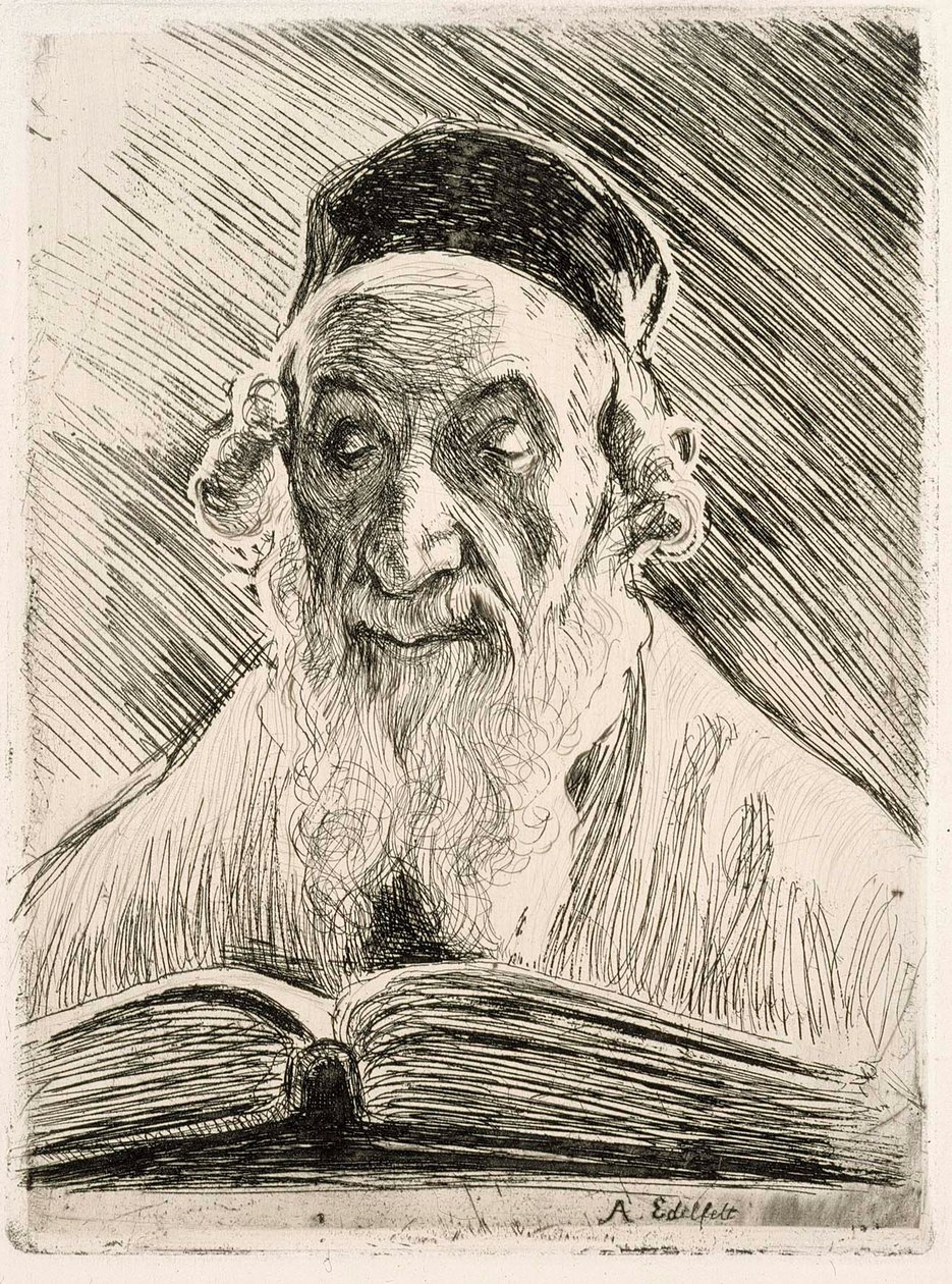 Rabbi-olvasás alkotó: Albert Edelfelt