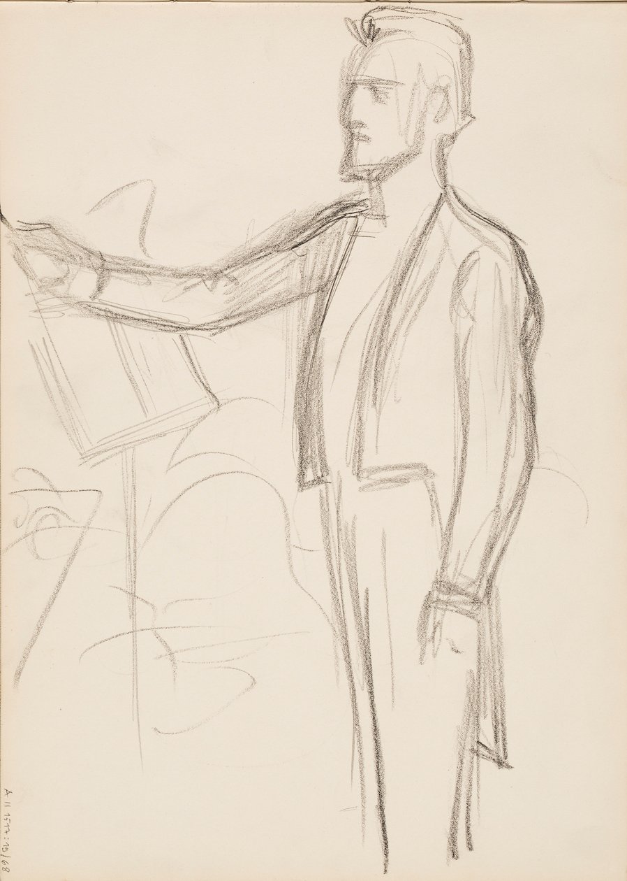 Robert Kajanus, vázlat portréhoz alkotó: Albert Edelfelt