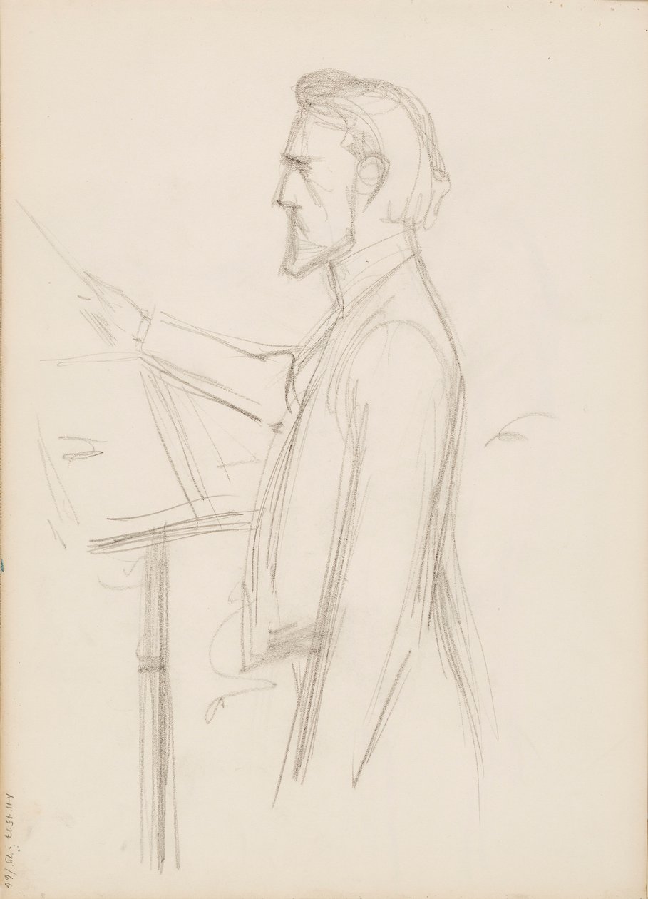 Robert Kajanus, vázlat portréhoz alkotó: Albert Edelfelt